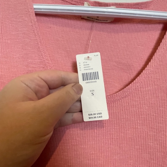 NWT Anthropologie T.LA Baby doll pink rose top - Picture 4 of 6